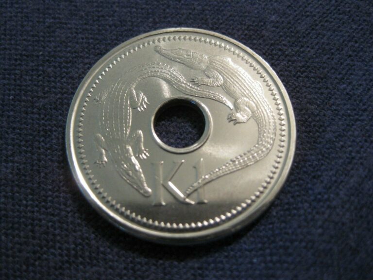 Read more about the article 2005 Papua New Guinea Coin1 Kina  Gators   Uncirculated Beauty reptile coin