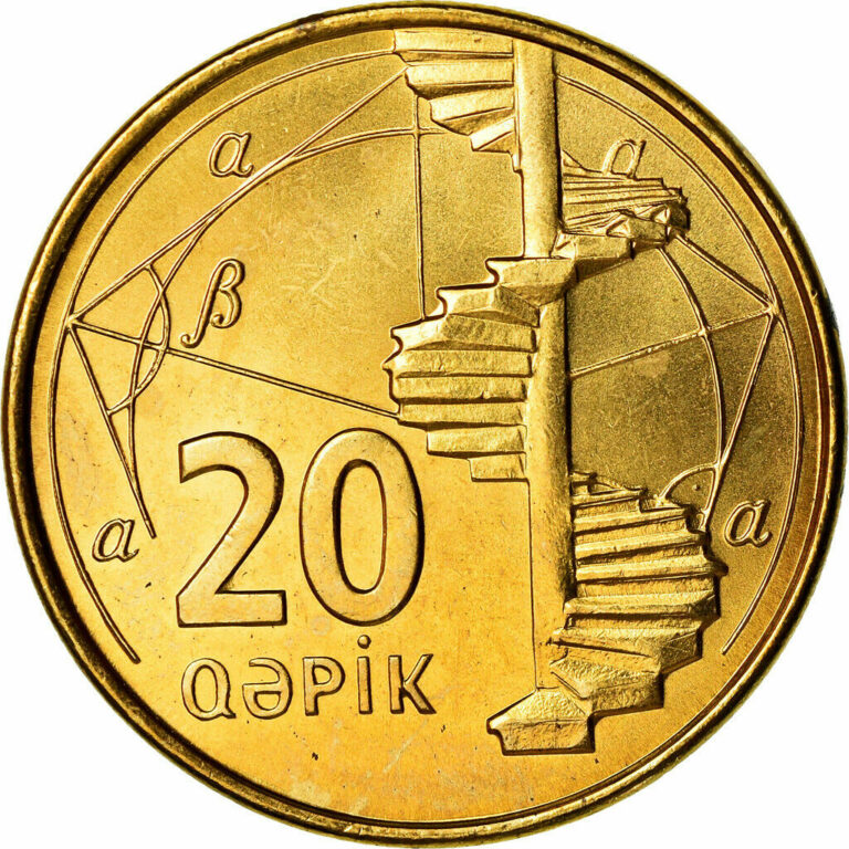 Read more about the article [#852816] Coin  Azerbaijan  20 Qapik  Undated (2006)  MS  Brass plated steel