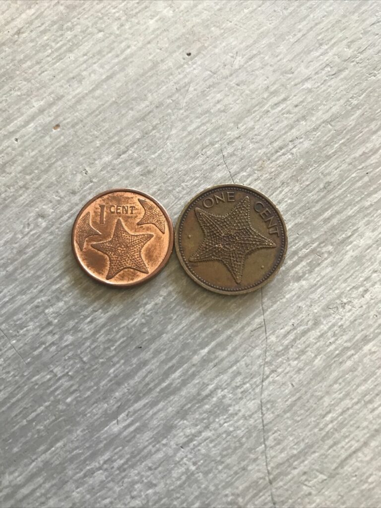 Read more about the article Bahamas Bahamian 1980  2015 1 Cent Starfish  Coins