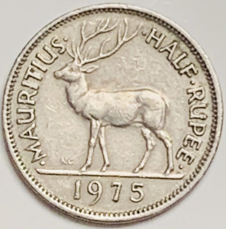 Read more about the article 1975 Mauritius  1/2 Rupee KM# 37.1 Circulated Condition