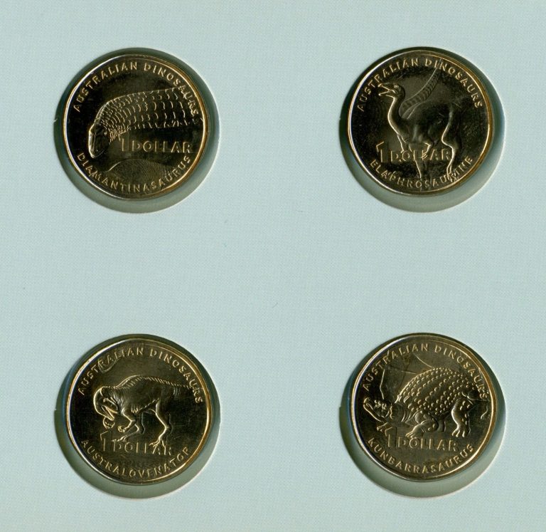 Read more about the article AUSTRALIA 2022 – 4 x 1 Dollar Coins – Australian Dinosaurs original folder