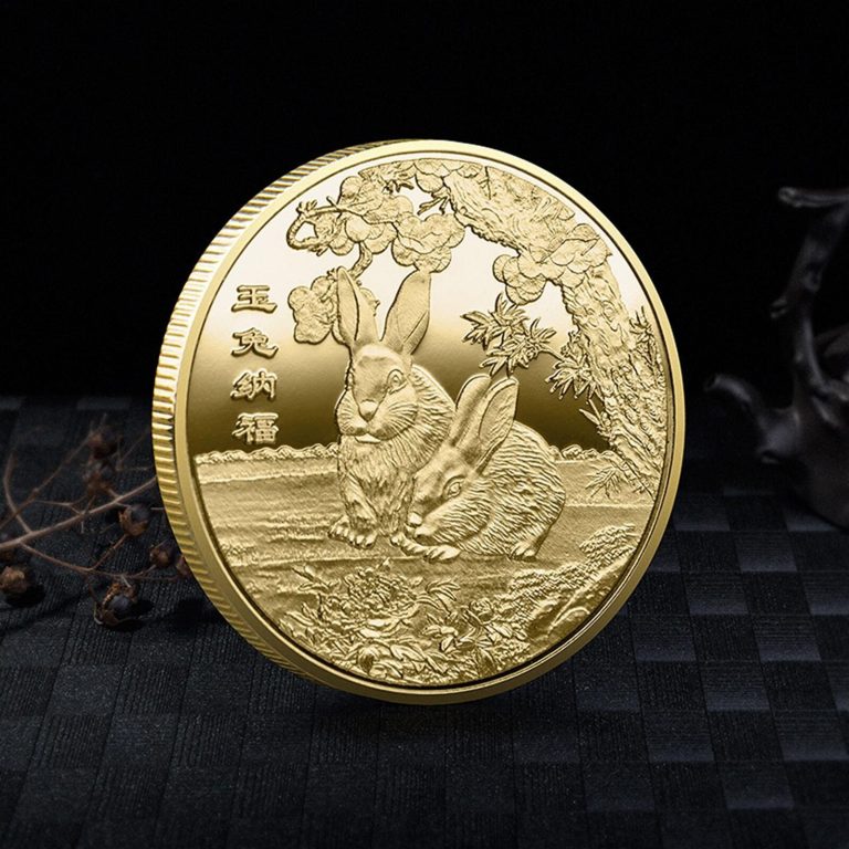 Read more about the article 2023 Chinese New YEAR OF THE RABBIT 24K Gold Plated JFK Half Dollar Coin w/ BOX