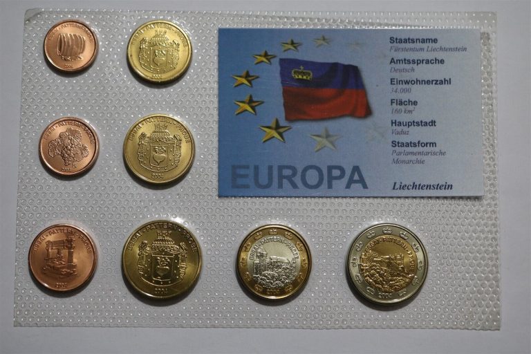 Read more about the article 🧭 LIECHTENSTEIN 2004 FANTASY PATTERN COINS B50 CXGR15