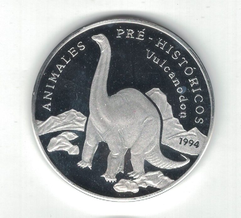 Read more about the article GUINEA BISSAU PROOF 10000 PESOS COIN 1994 YEAR KM#35 VULCANODON DINOSAURUS