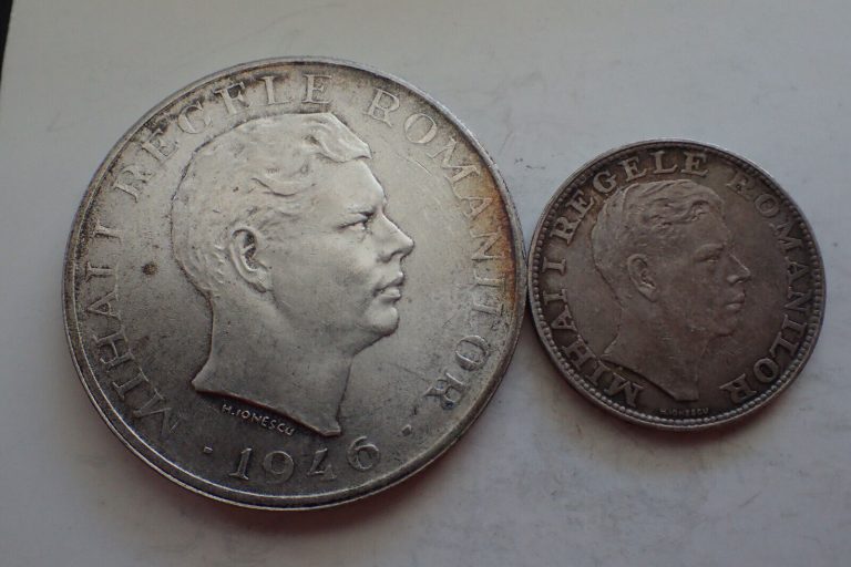Read more about the article ROMANIA  Mihai I  Silver 1946  100 000 Lei  and 1942  200 Lei  KM# 71 and KM#63