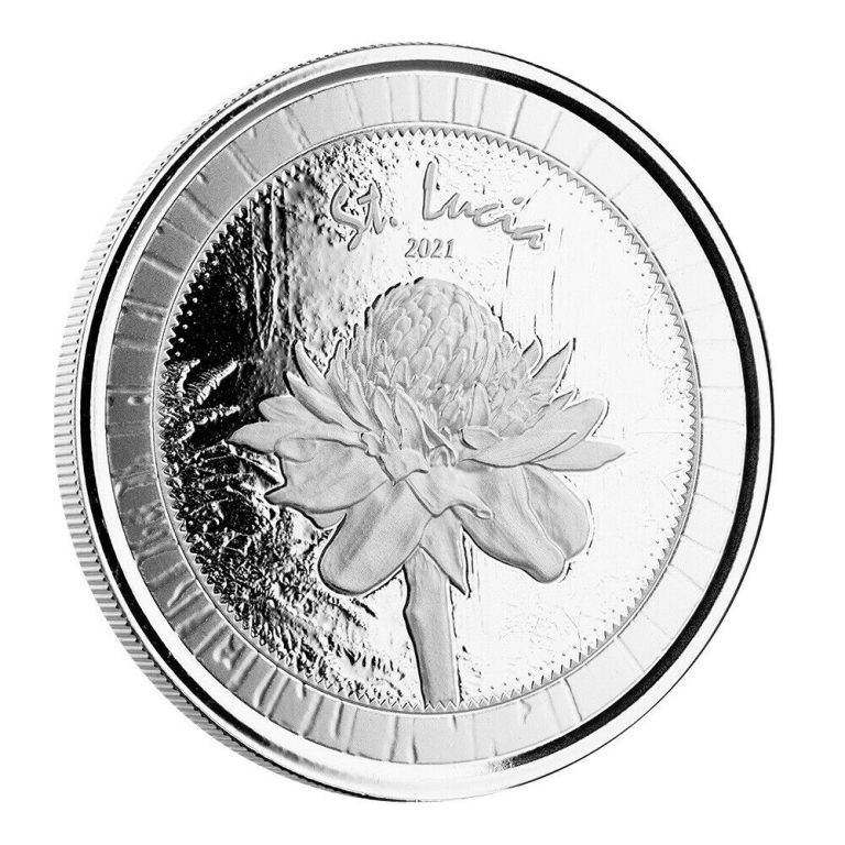 Read more about the article St. Lucia 1 oz 999 Silver EC8 Botanical Garden $2 2021 *ST/BU*