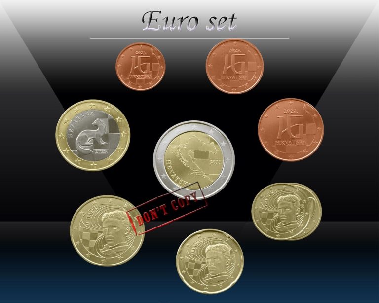 Read more about the article CROATIA Euro Set 2023 – 8 Coins  (1  2   5  10  20  50 Cents + 1  2 EURO) NEW