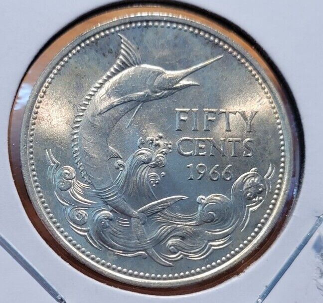 Read more about the article 1966 Bahamas  50 Cents Silver Blue Marlin Fish Coin