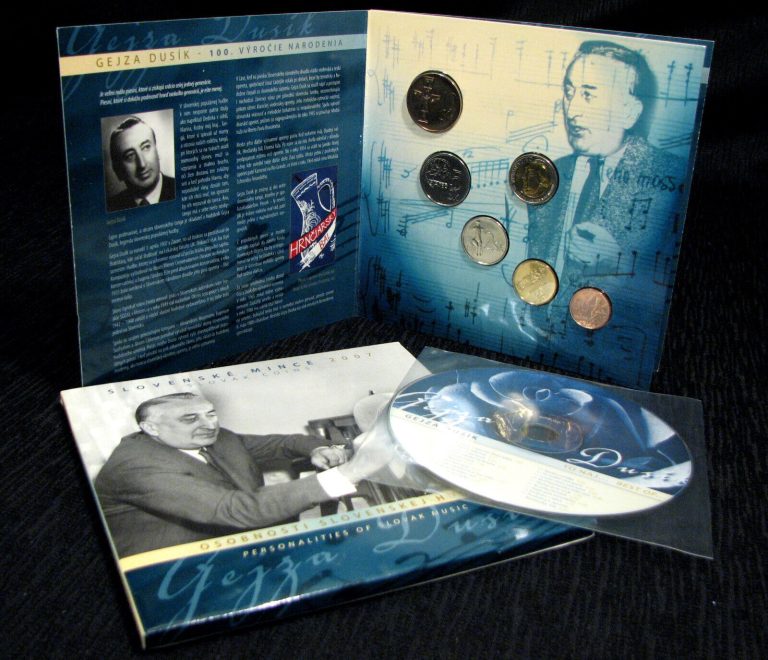 Read more about the article Slovakia 2007 Circulation Coin Set: Gejza Dusik (Ltd to 5000) + CD Kremnica Mint