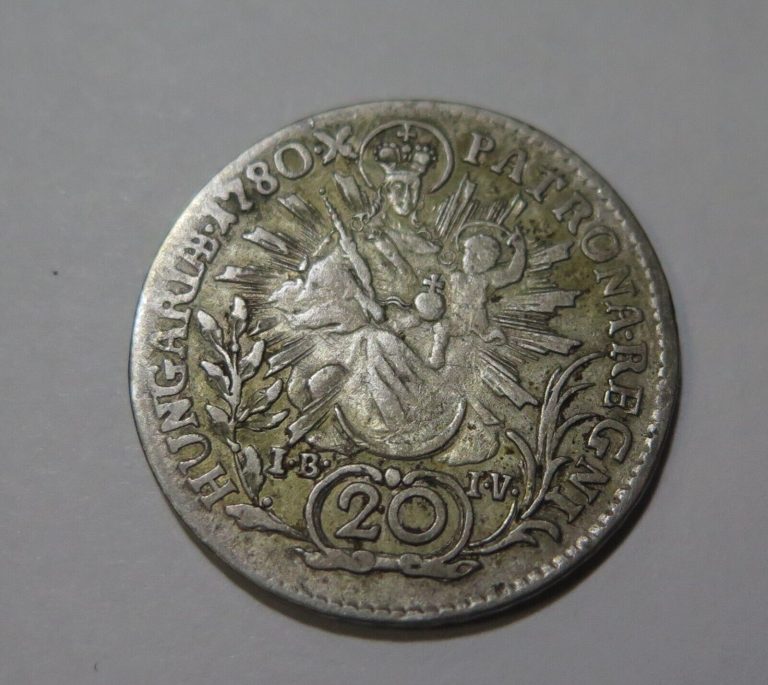 Read more about the article 1780 Hungary 20 Kreuzer Maria Theresia  Silver Coin