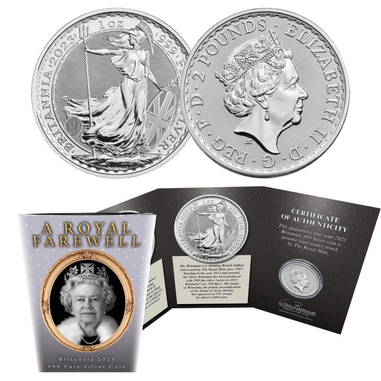 Read more about the article 2023 Great Britain Silver Britannia £2 Coin – Royal Farewell to Queen Elizabeth