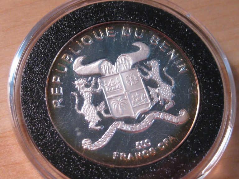 Read more about the article 1995 Benin 500 Francs Silver Proof Colorized coin  World Cup 1998