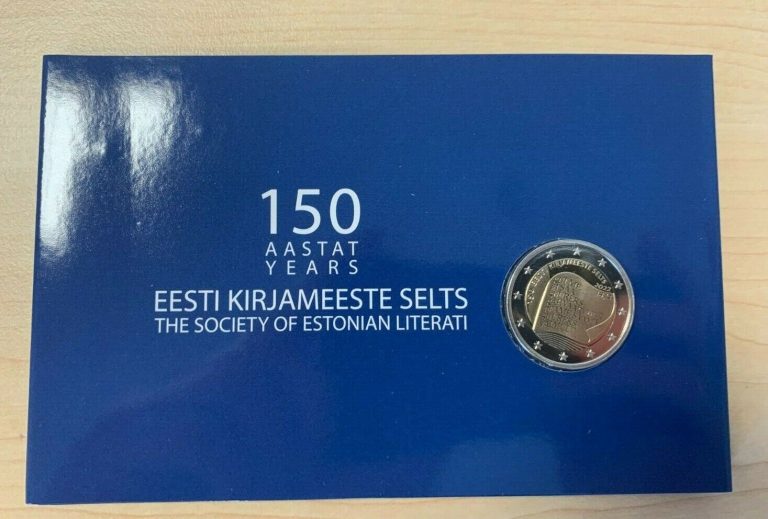 Read more about the article Estonia BU UNC 2 EUR COIN 2022 “150 Years Literati Society” Coincard/Blister NEW