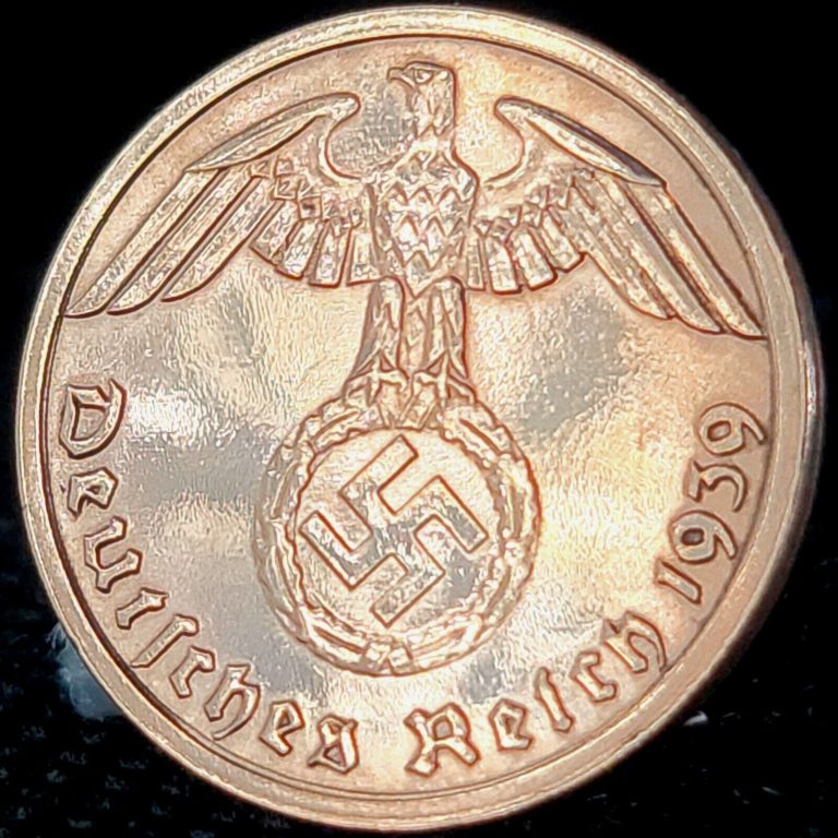 Read more about the article Nazi Germany *Beautiful* Genuine Third Reich WW2 1 Reichspfennig (Pfennig) Coin