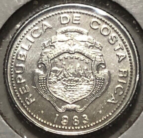 Read more about the article Costa Rica 1983 25 Cent Centavos Centimos BU