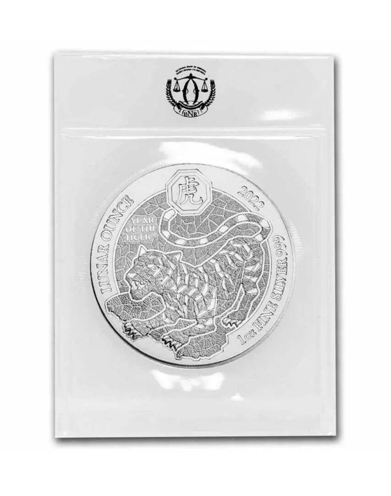 Read more about the article 2022 1 oz .999 Silver Coin YEAR OF THE TIGER – RWANDA LUNAR OUNCE- Sealed