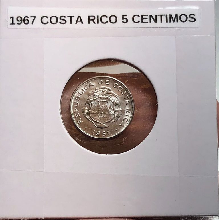 Read more about the article 1967 COSTA RICA 5 CENTIMOS WORLD COIN