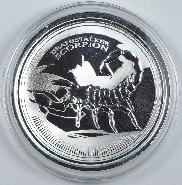 Read more about the article 2017 500 Francs CFA Deathstalker Scorpion Republic Of Chad 1 Oz .999 Silver Coin