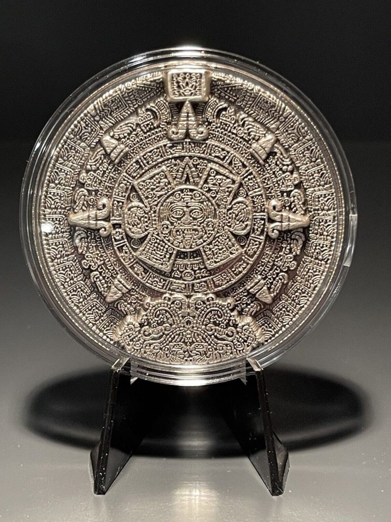 Read more about the article 2022 South Korea Aztec Sun Stone 2 oz Silver Antiqued Stacker