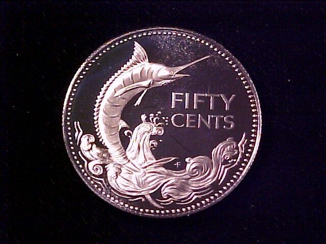 Read more about the article BAHAMAS 50 CENTS SILVER PROOF 1974 GEM CAMEO BLUE MARLIN NICE