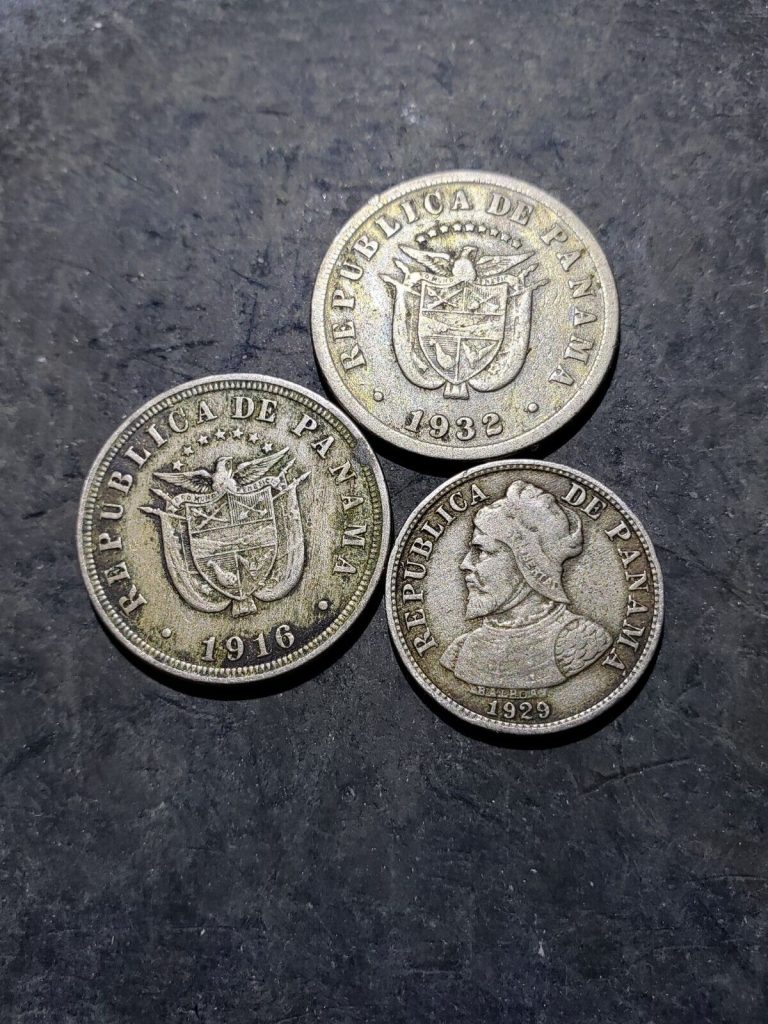 Read more about the article (3 coin lot)  1916 + 1929 + 1932 Panama Coins #nov25