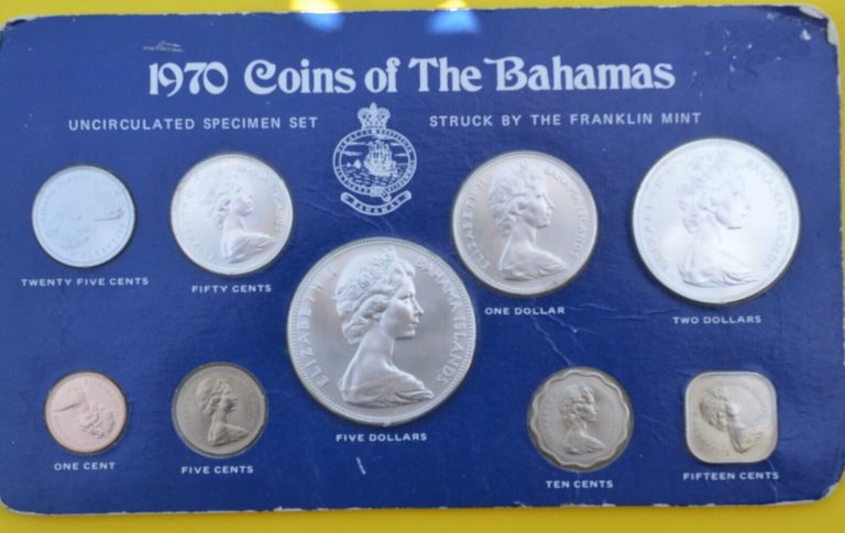 Read more about the article 1970 Coins of the Bahamas Uncirculated Specimen Set with Silver  Franklin Mint