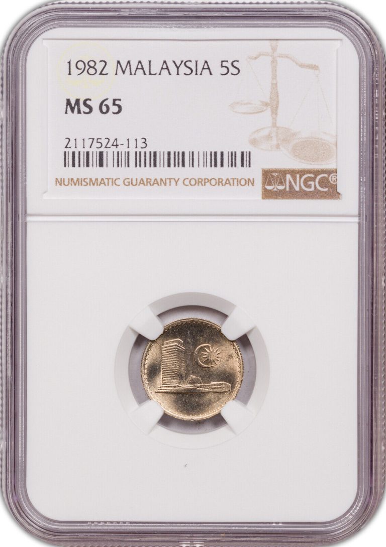 Read more about the article 1982 MALAYSIA 5 SEN MS 65 NGC CERTIFIED COIN