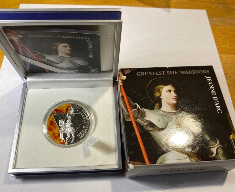 Read more about the article 2011 Jeanne D’arc 1/2 Ounce Colored Silver Coin Togo 500 Frances Only 1000 Mint