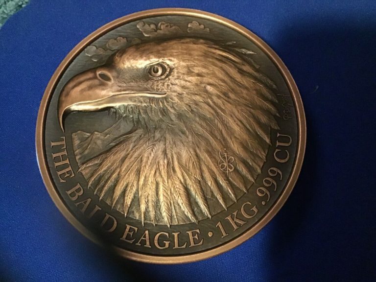 Read more about the article (2022)-1kilo-“Bald Eagle”Cuivre copper coin-1 500 francs Benin