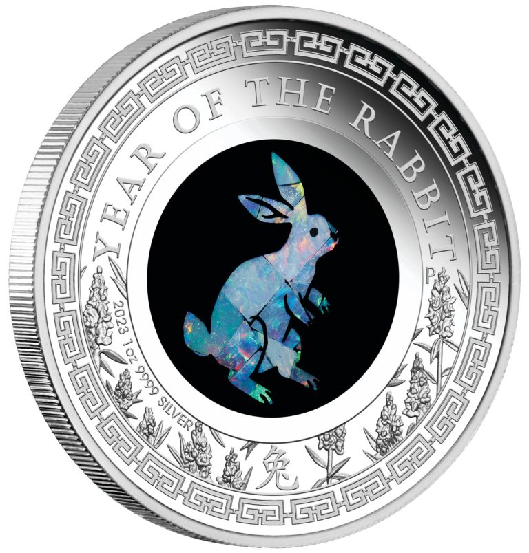 Read more about the article 2023 Australia Opal Series Lunar Year of the RABBIT 1oz Silver Proof $1 Coin