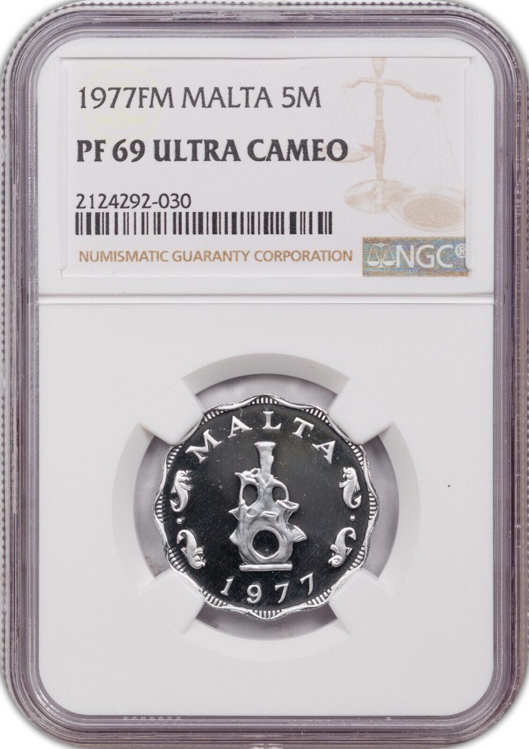 Read more about the article 1977-FM MALTA 5 MILS NGC PF 69 COIN FINEST KNOWN