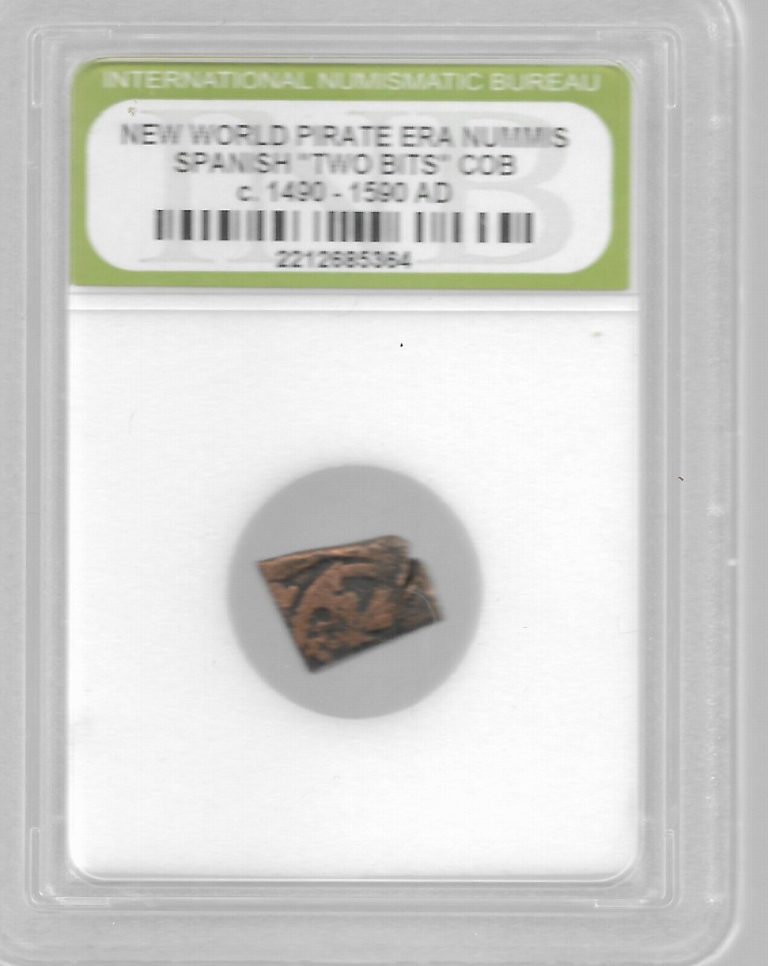 Read more about the article Rare Spanish Pirate 2-Bits Pieces Of Eight Cob Caribbean Collection Coin LOT:D41