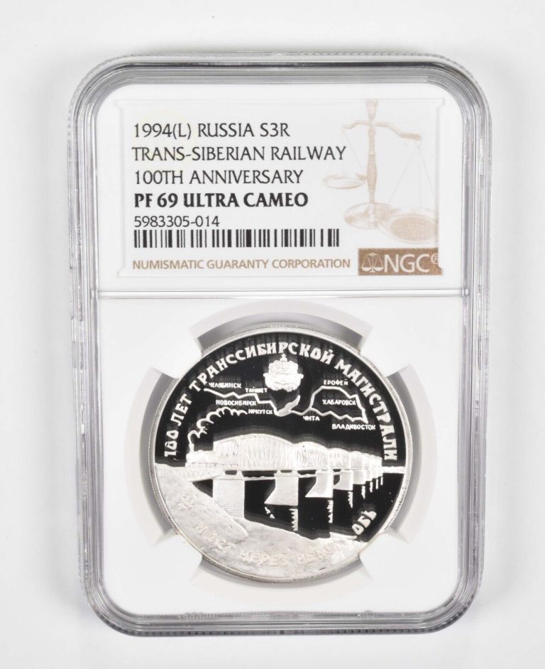 Read more about the article PF69 UCAM 1994(L) Russia 3 Rubles Silver Coin – Trans-Siberian Railway NGC *0743