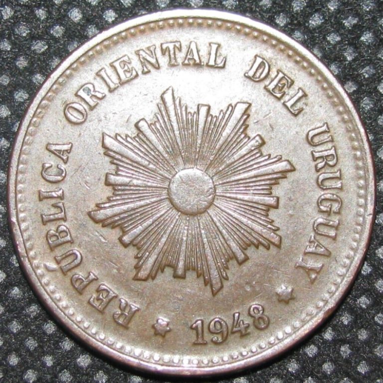 Read more about the article URUGUAY ~ 1948 ~ 5 Centesimos ~ QUALITY WORLD Coin ☘️ #622 ☘️