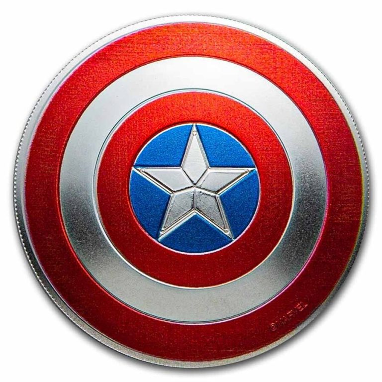 Read more about the article 2021 Fiji 1 oz Proof Silver Domed “Captain America” Shield – SKU#255664