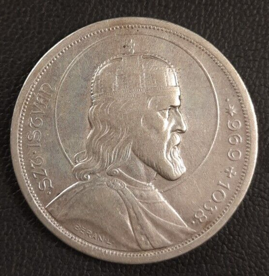 Read more about the article 1938 Hungary 5 Pengo Silver Coin