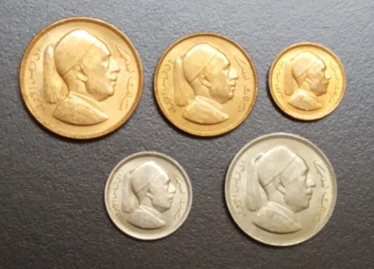 Read more about the article 1952 LIBYA KINGDOM SET OF 5 COINS 1 2 5 MILLIMES 1 2 LIBIAN PIASTRES KING IDREES