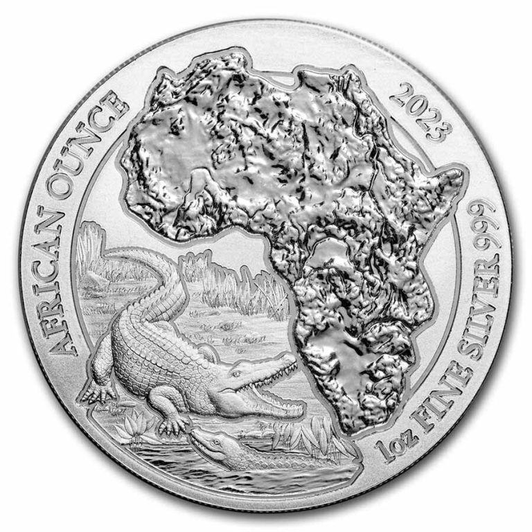 Read more about the article 2023 Rwanda 1 oz Silver African Ounce Nile Crocodile BU – SKU#269380