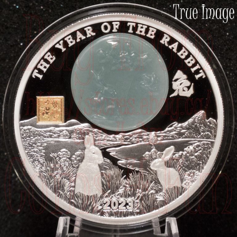Read more about the article 2023 Lunar Year of the Rabbit With Jade 25 Francs Fine Silver Proof Coin Burundi