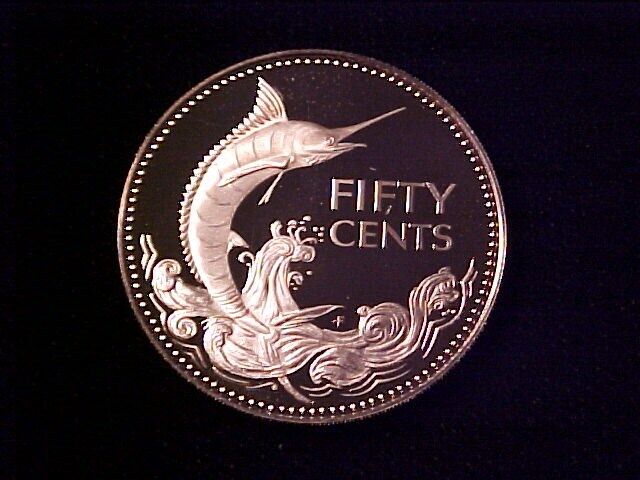 Read more about the article BAHAMAS 50 CENTS SILVER PROOF 1975 GEM CAMEO BLUE MARLIN NICE