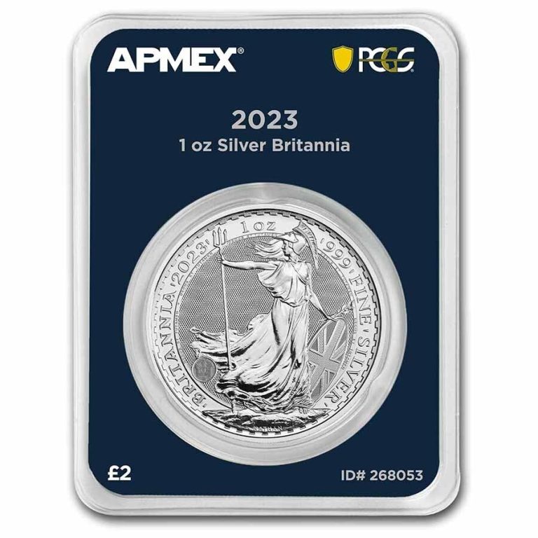 Read more about the article 2023 GB 1 oz Silver Britannia MD® Premier + PCGS® (King Charles) – SKU#268053