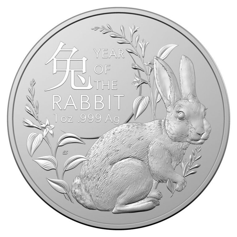 Read more about the article Australia 2023 1-oz Silver Year of the Rabbit $1 BU Royal Australia Mint