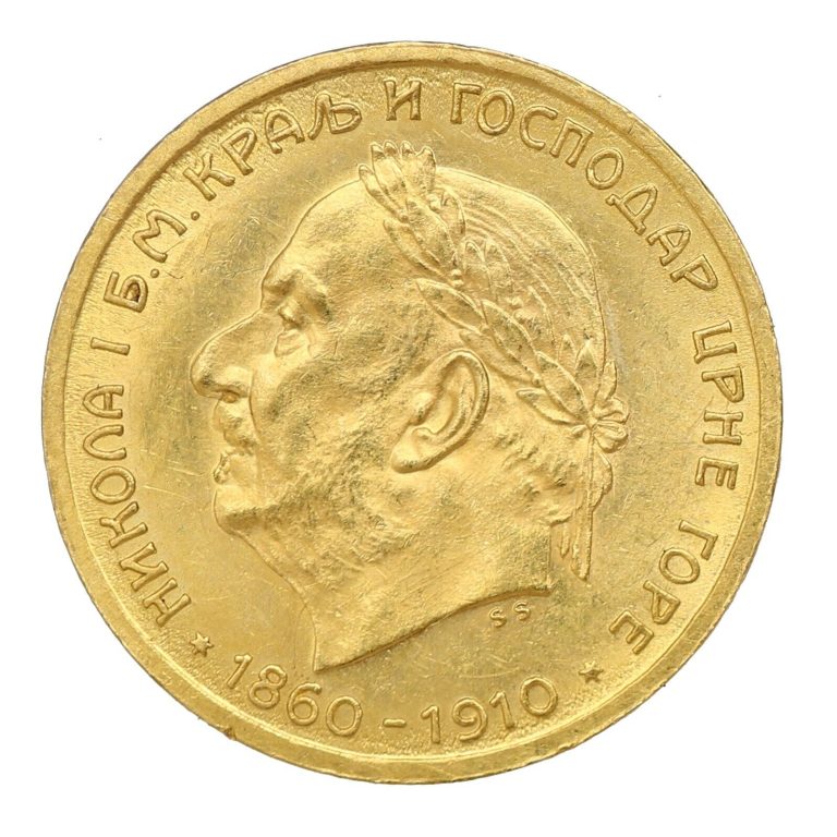 Read more about the article MONTENEGRO – 10 PERPERA – 50th YEAR of REIGN – 1910 – KM#9 – SCARCE GOLD COIN