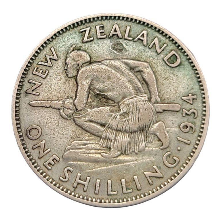 Read more about the article 1934 New Zealand One Shilling Silver .500 Free Shipping
