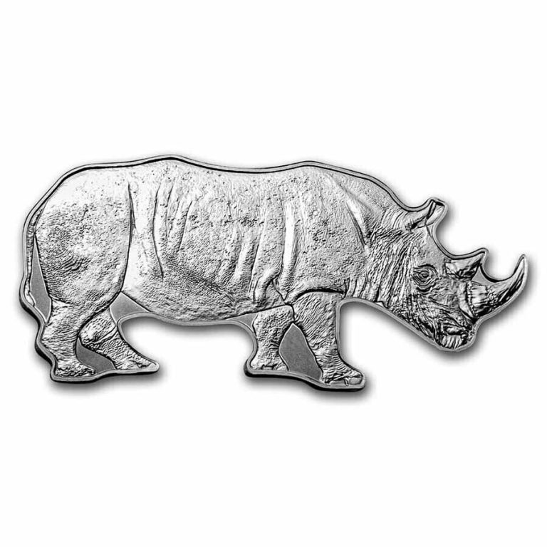 Read more about the article 2022 Solomon Islands 1 oz African Black Rhino Shaped Silver Coin