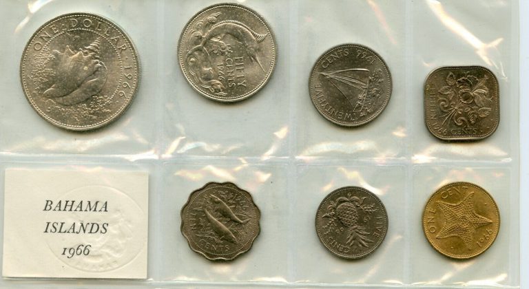 Read more about the article 1966 Bahama Islands Uncirculated Coin Set – Two Silver Coins  SET 2