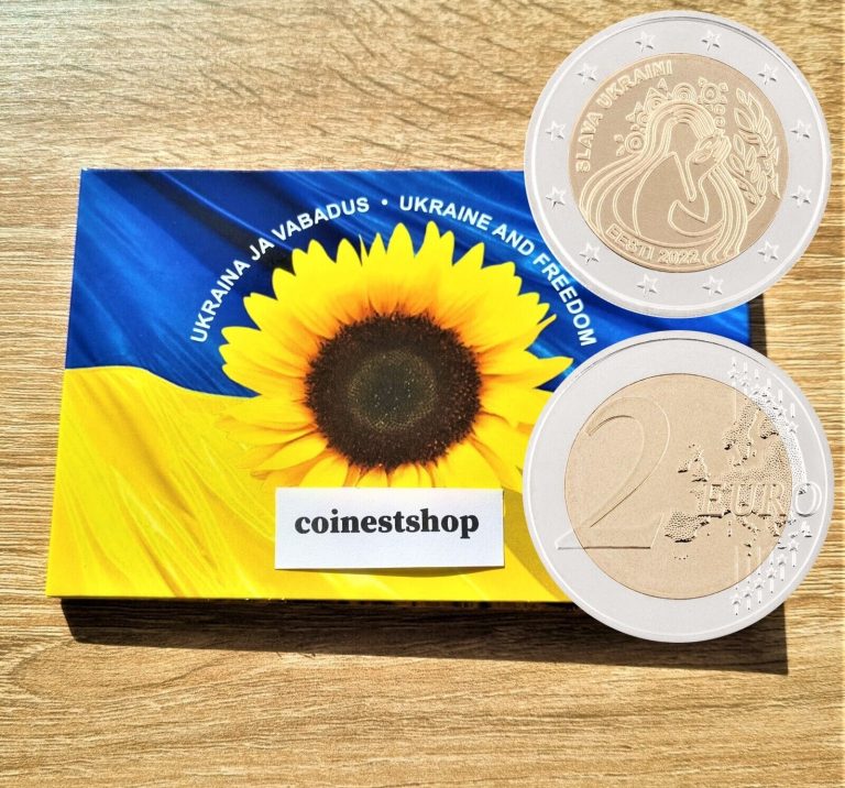 Read more about the article Estonia Ukraine 2022 Slava 2 Euro € Coin Card NEW