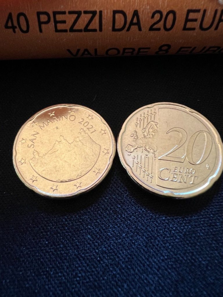 Read more about the article San Marino 20 Euro Cent Coin Uncirculated (UNC/BU) from Roll – 2021 20 Cents