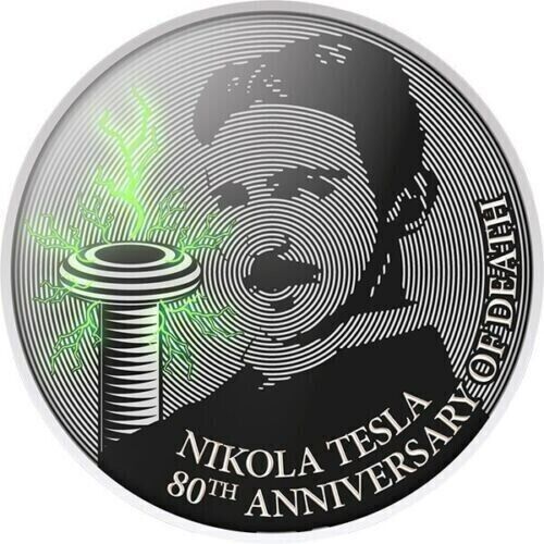 Read more about the article 2023 Cameroon Nikola Tesla 80th Anniversary of Death Silver Coin 500 Francs CFA