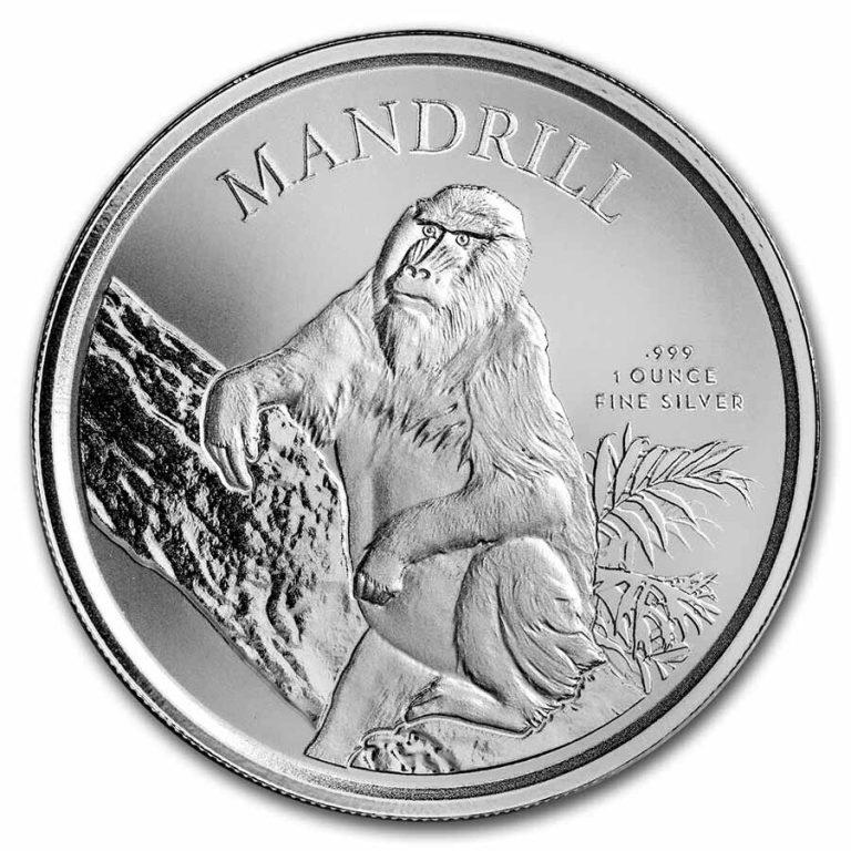 Read more about the article 2021 Cameroon 1 oz Silver Mandrill BU – SKU#252910